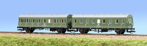 Schirmer Modelleisenbahn 70007 - TT - 2-tlg. Set Einheits-Abteilwagen, DR, Ep. IV